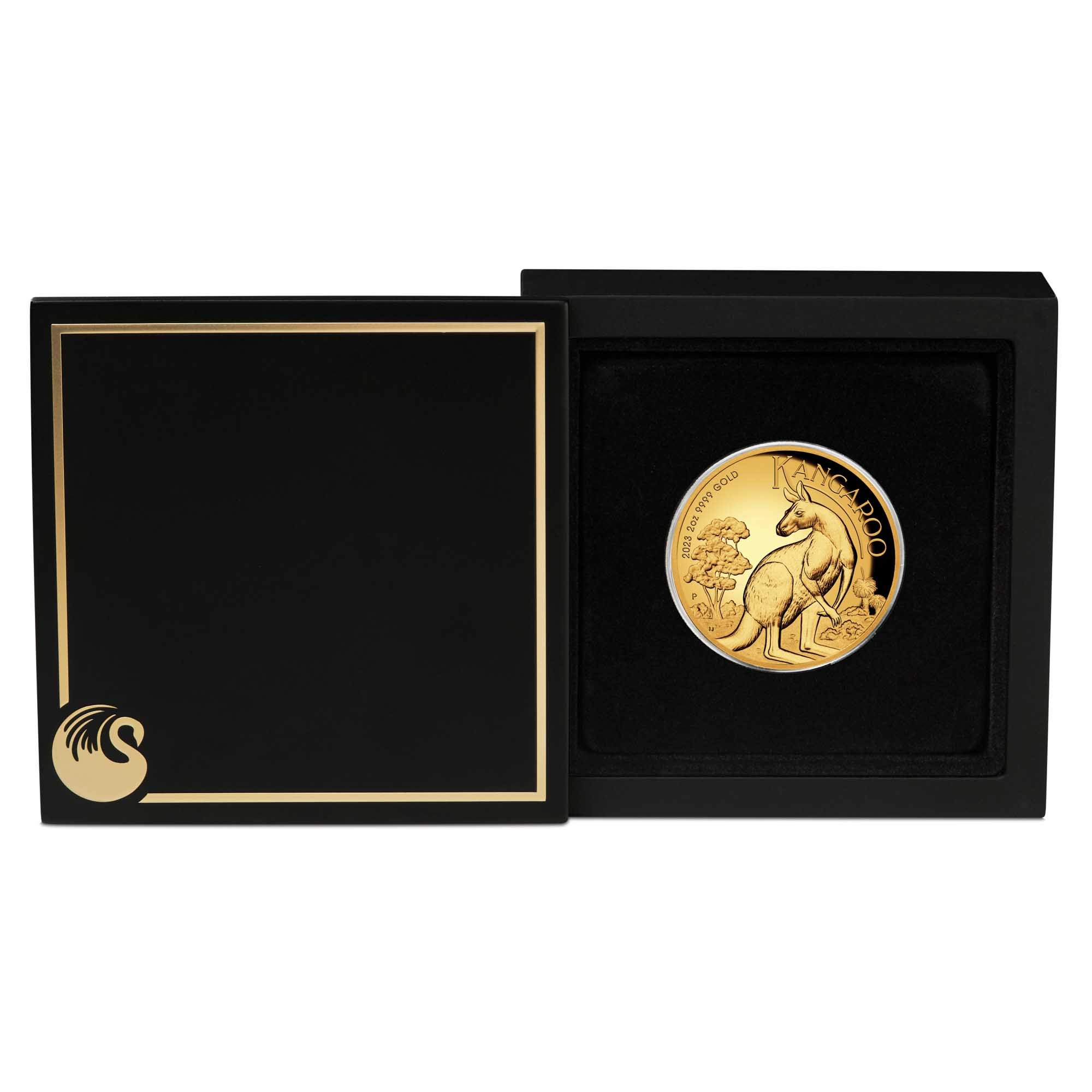 09 2023 Australian Kangaroo 2oz Gold Proof High Relief Coin InCase HighRes