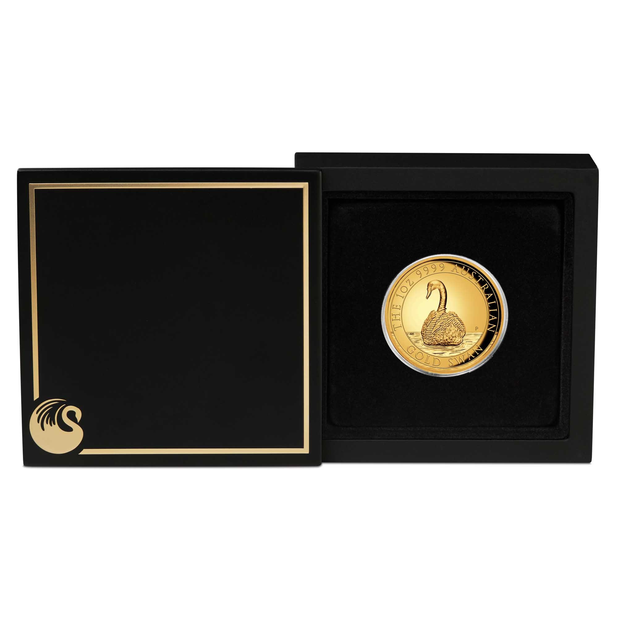 04 2023 AustralianSwan 1oz Gold Proof HR Coin InCase HighRes