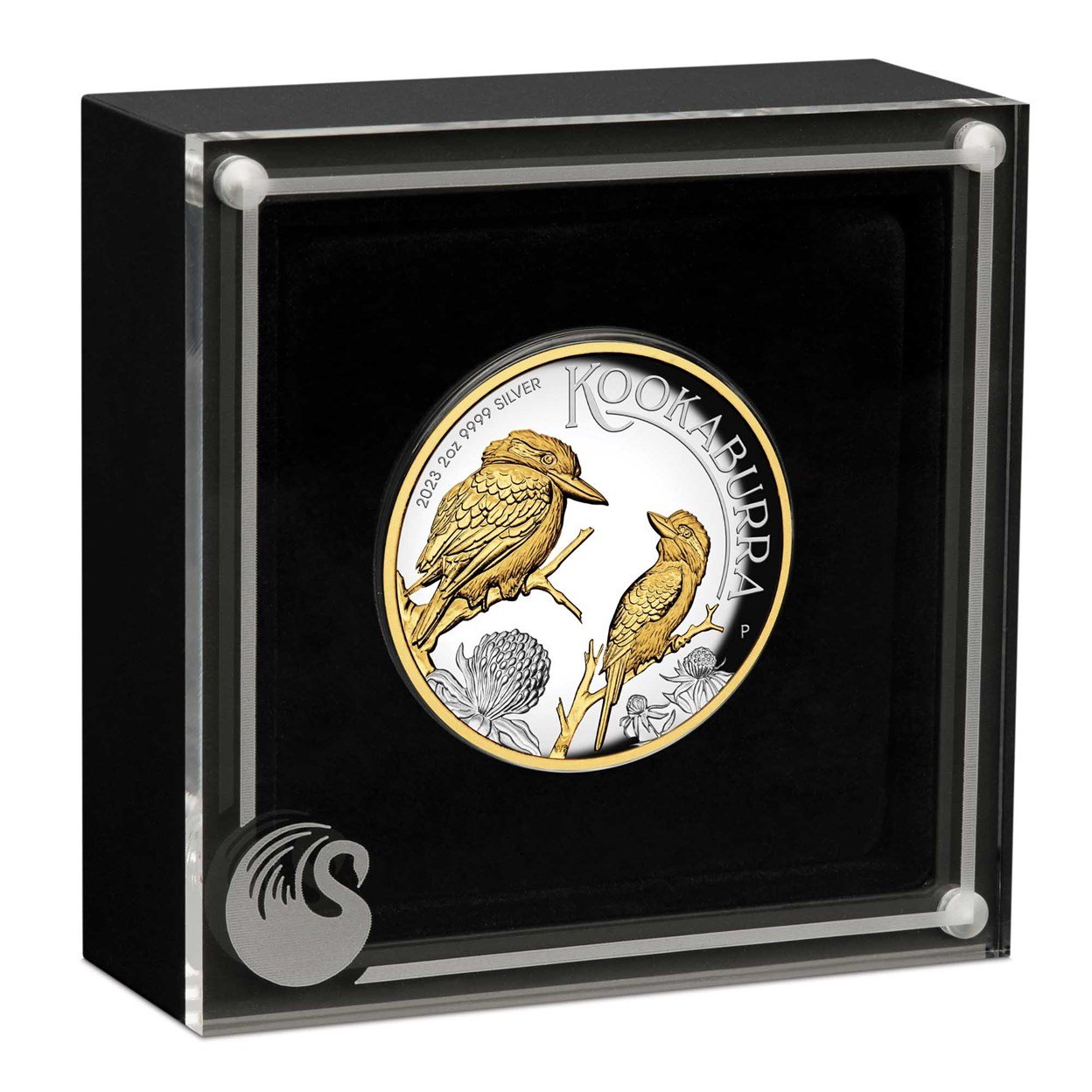 04 2023 Australian Kookaburra 2oz Silver Proof High Relief Gilded Coin InCase HighRes (1)