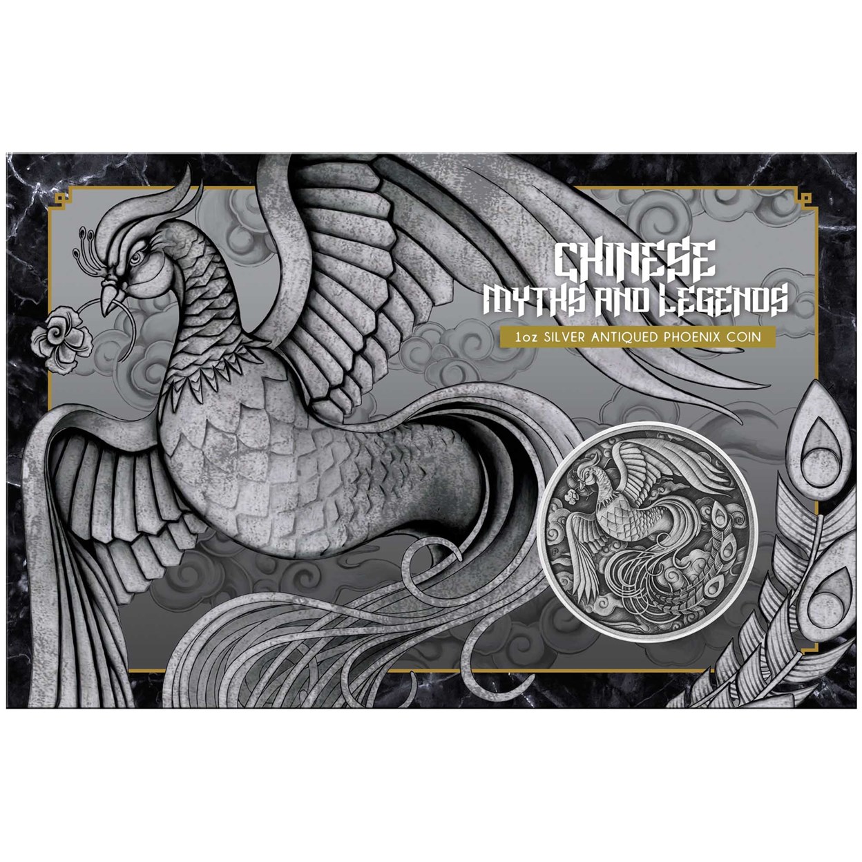 01 2023 Phoenix 1oz Silver Antiqued Coin InCard HighRes