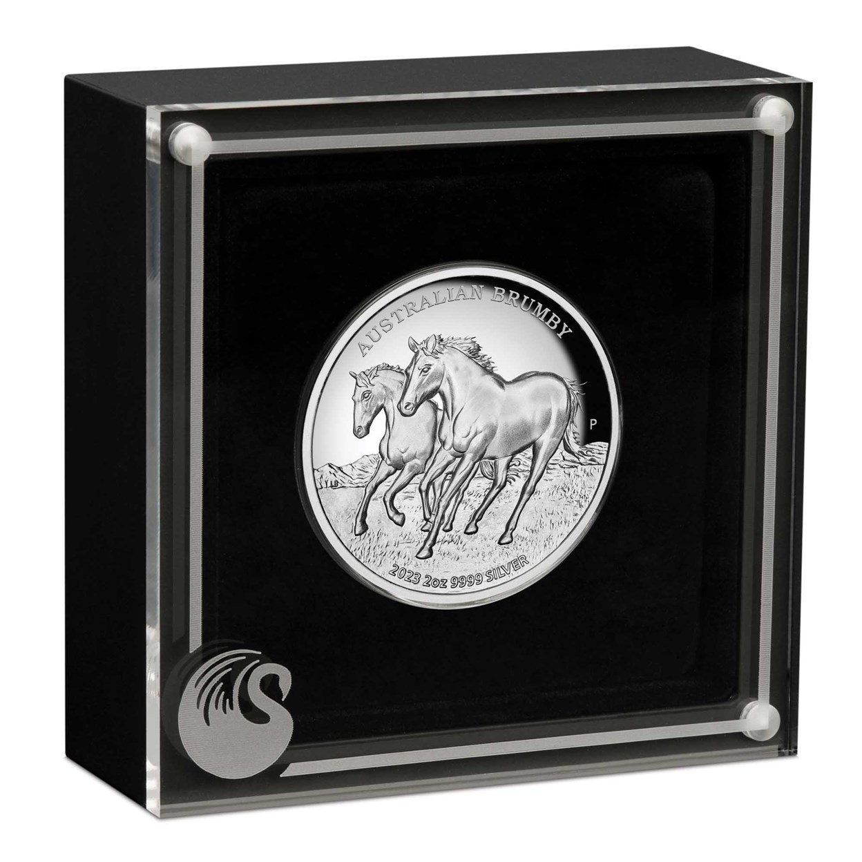 04 2023 AustralianBrumby 2oz Silver Proof HighRelief Coin InCase HighRes