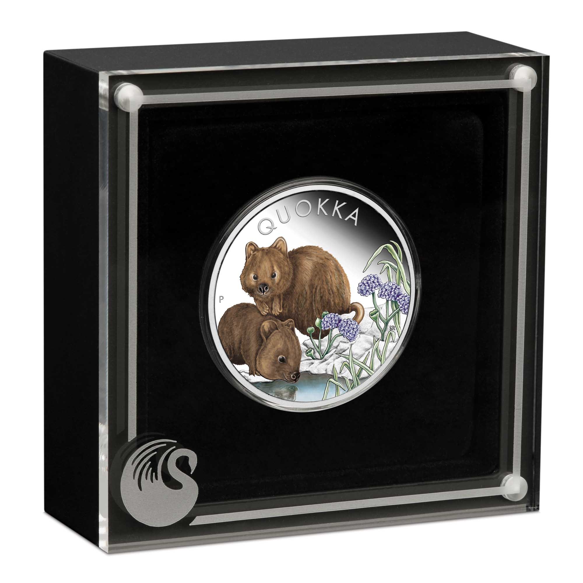 04 Quokka 2023 1oz Silver Proof Coloured Coin inCase HighRes