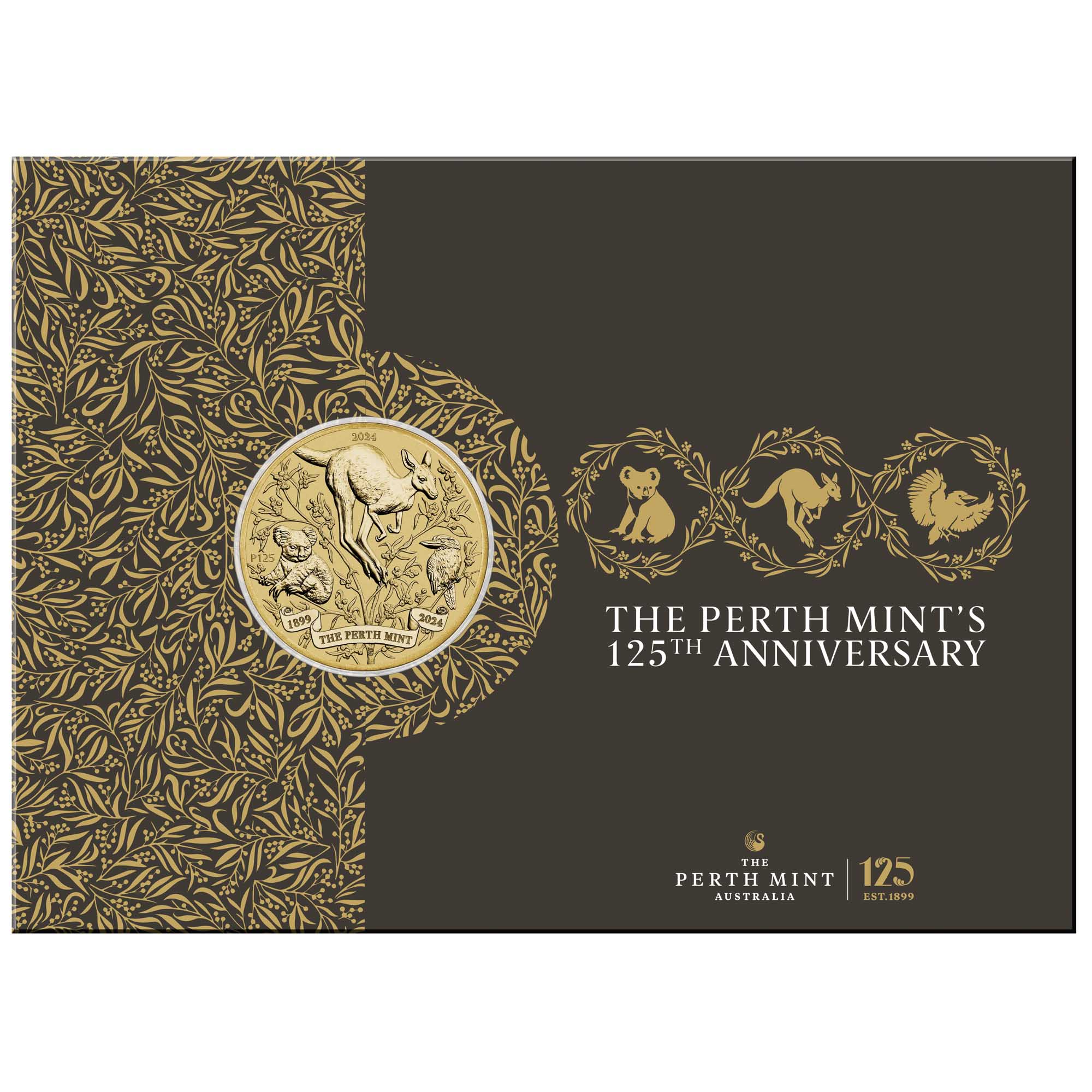 01 2024 The Perth Mint’s 125th Anniversary1oz Base Metal Coin Coin In Card HighRes