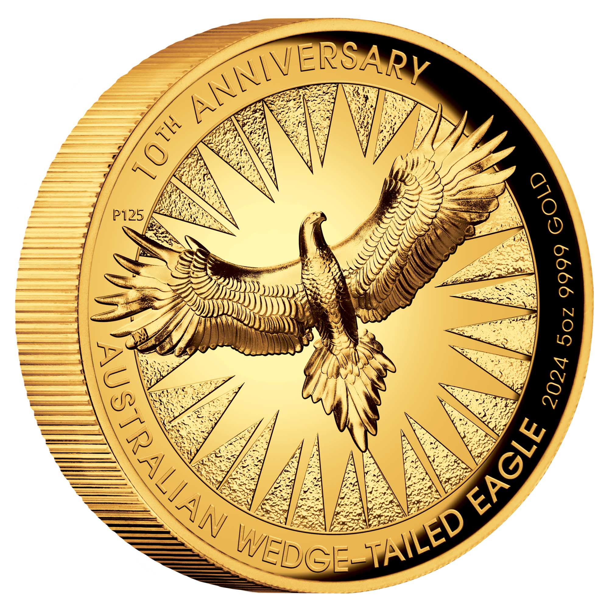 06 2024 Wedge Tailed Eagle 5oz Gold Proof High Relief Coin OnEd