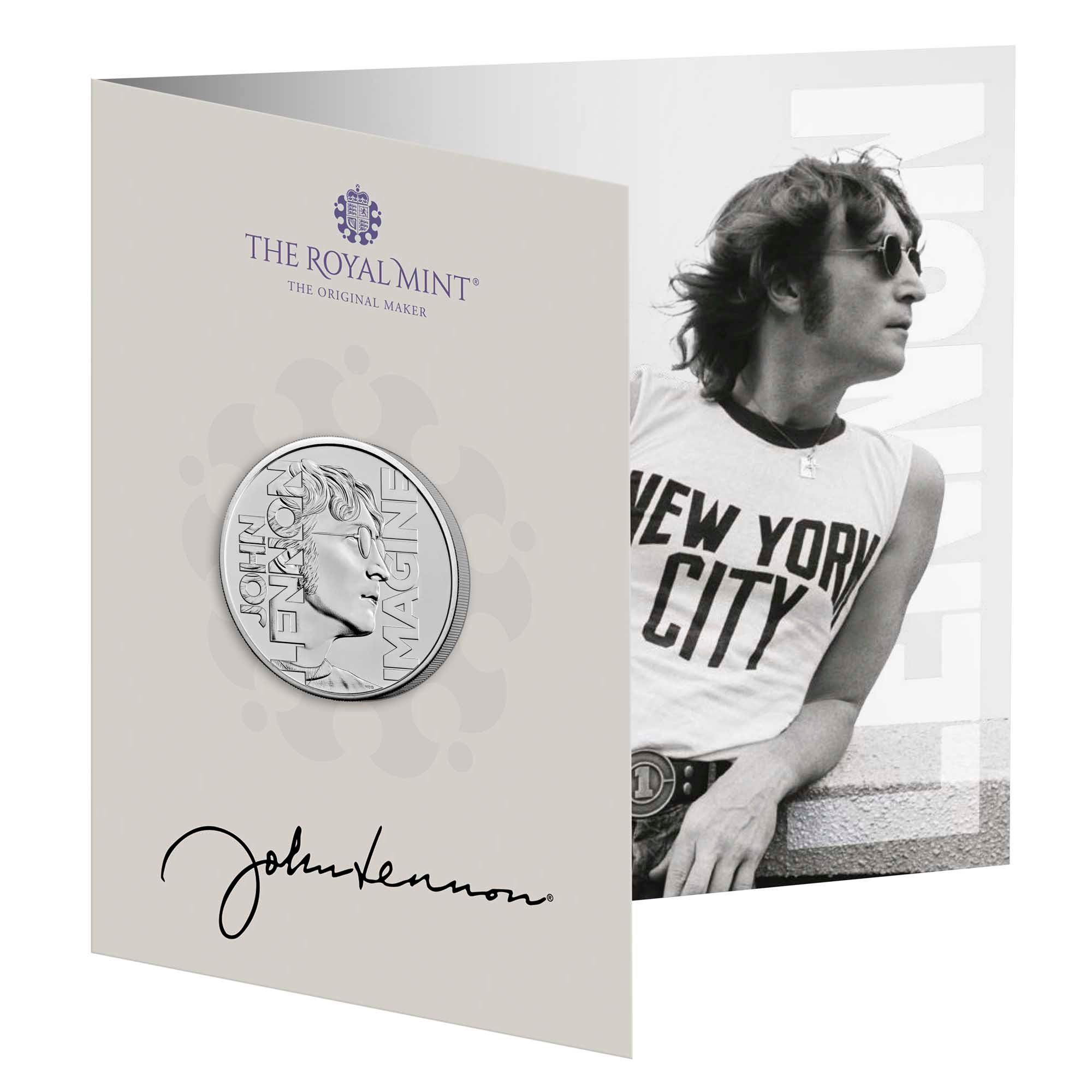 01 John Lennon 2025 UK GBP5 Brilliant Uncirculated Coin pack front