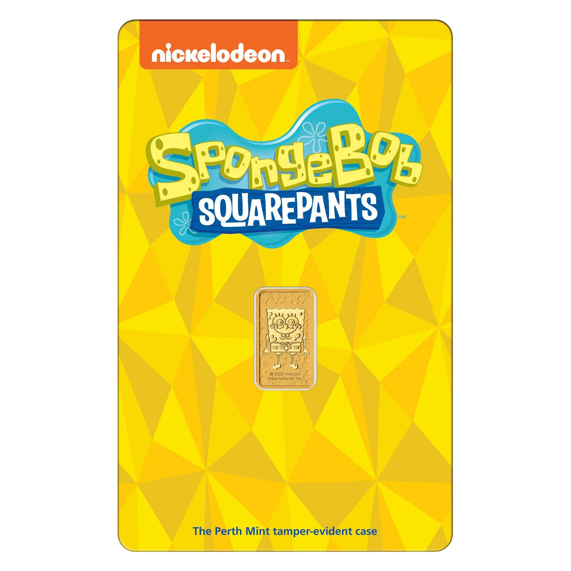 00 2025 SpongeBob SquarePants 1g Gold Minted Bar InCard front HighRes