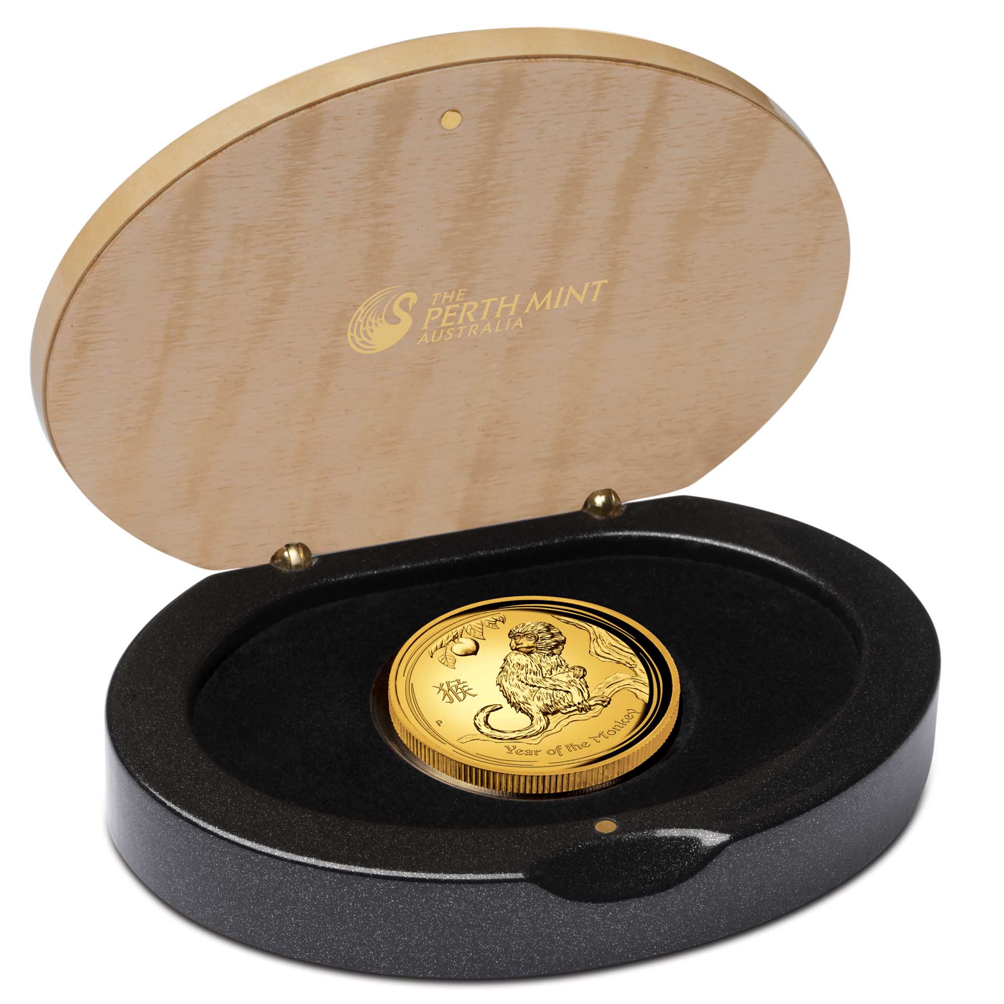 04 2016 YearOfTheMonkey Gold 1oz HighRelief Proof InCase HighRes