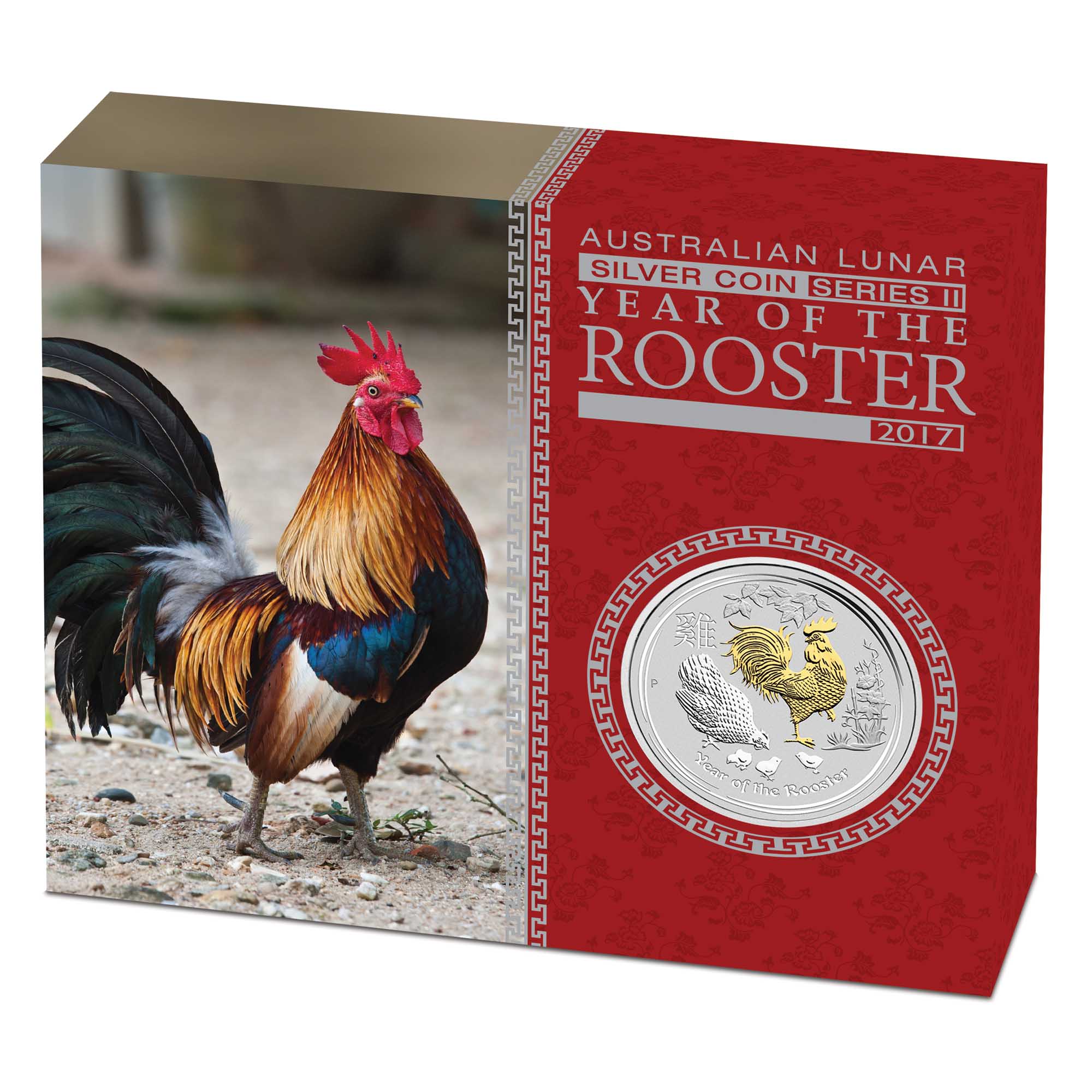 06 rooster in capsule 2017 1oz silver gilded InShipper