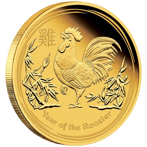01 australian lunar series ii year of the rooster 2017 1oz gold proof OnEdge