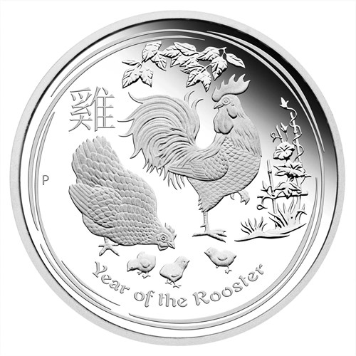02 australian lunar series ii year of the rooster 2017 1 2oz silver proof StraightOn