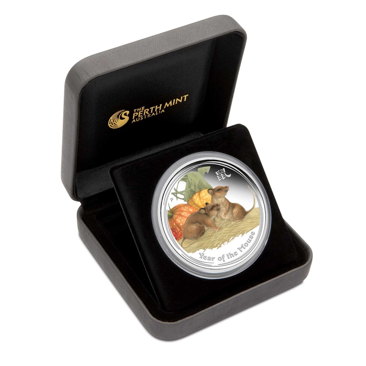 04 perth coin show special 2020 year of the mouse 2019 2oz silver proof coloured InCase