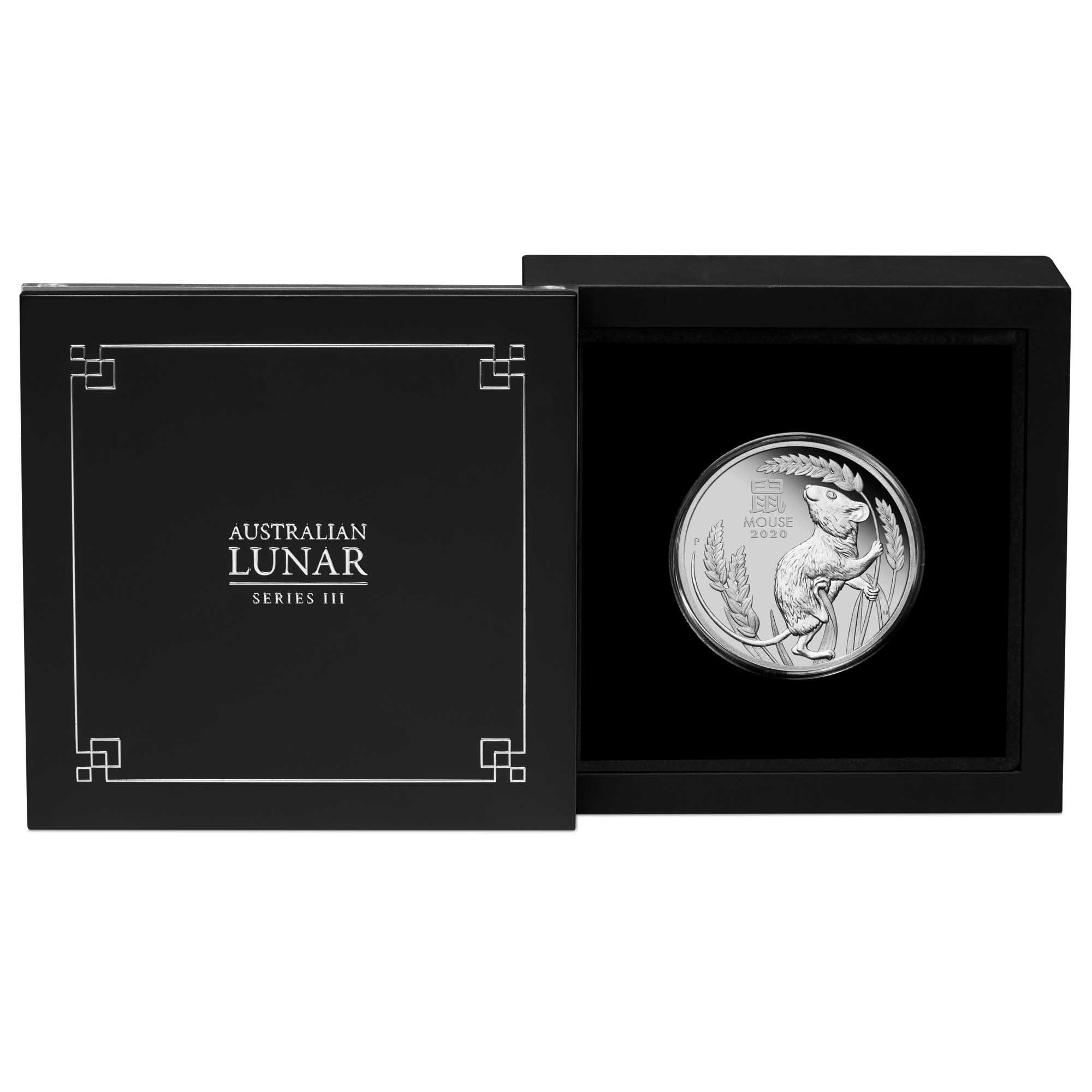 04 australian lunar series iii year of the mouse 2019 1oz platinum proof InCase