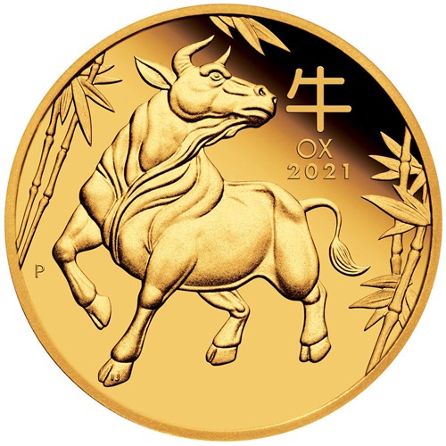 02 year of the ox 2021 1oz gold proof StraightOn