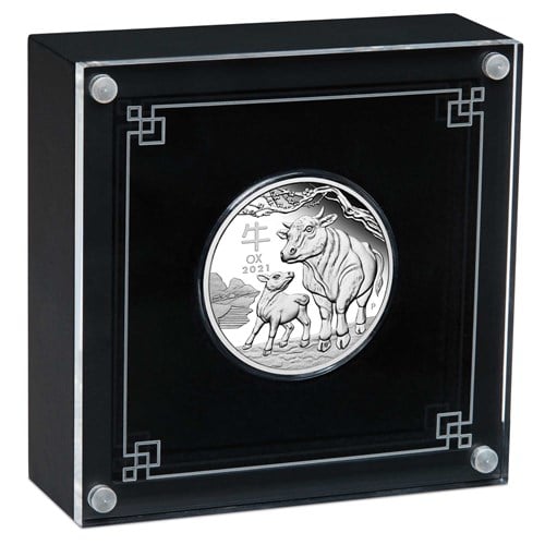 04 year of the ox 2021 1 2oz silver proof InCase