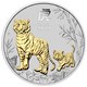 02 2022 Year of the Tiger 1oz Silver Gilded Coin StraightOn HighRes