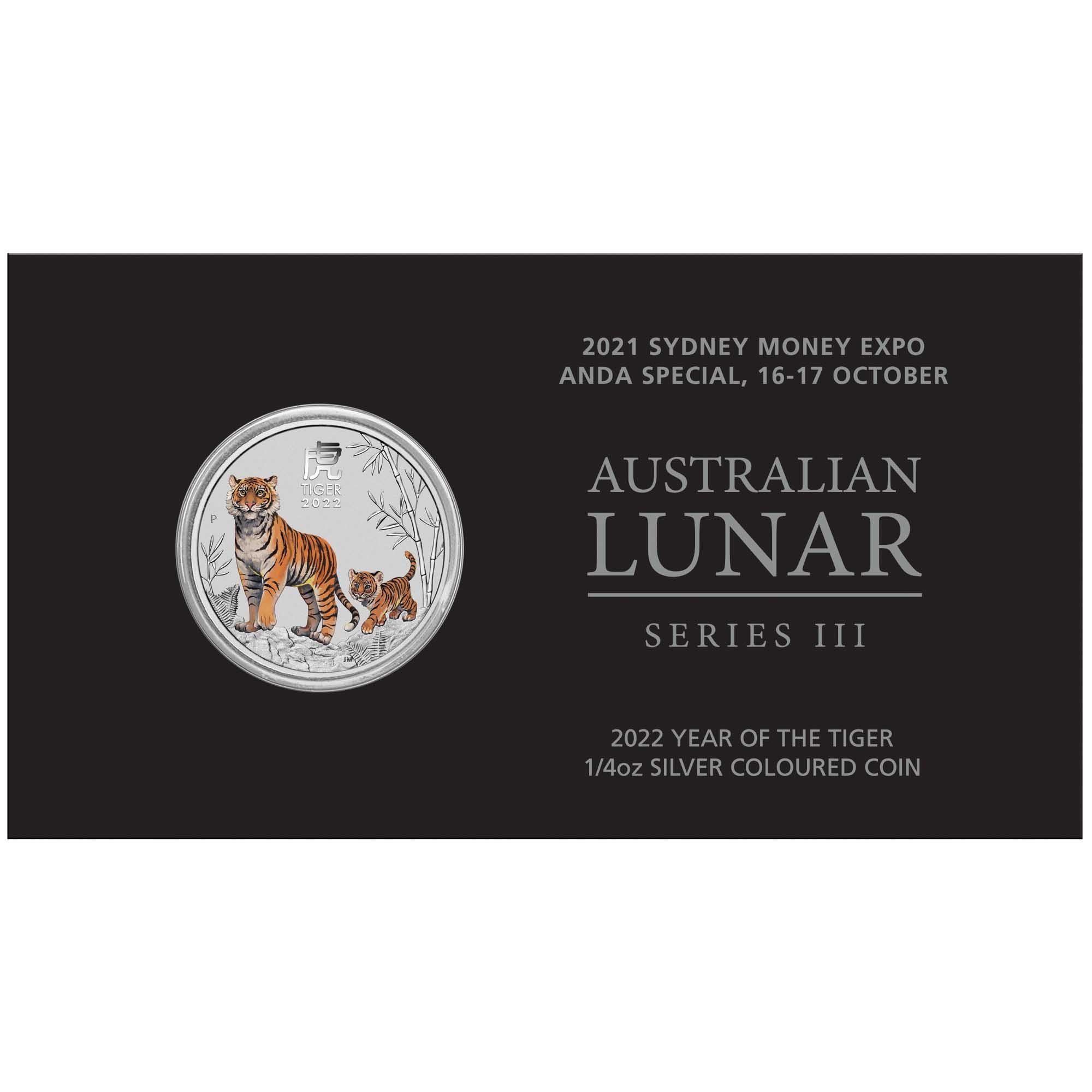 01 2022 Year of the Ox 1 4oz Silver Bullion Coloured Coin InCard HighRes