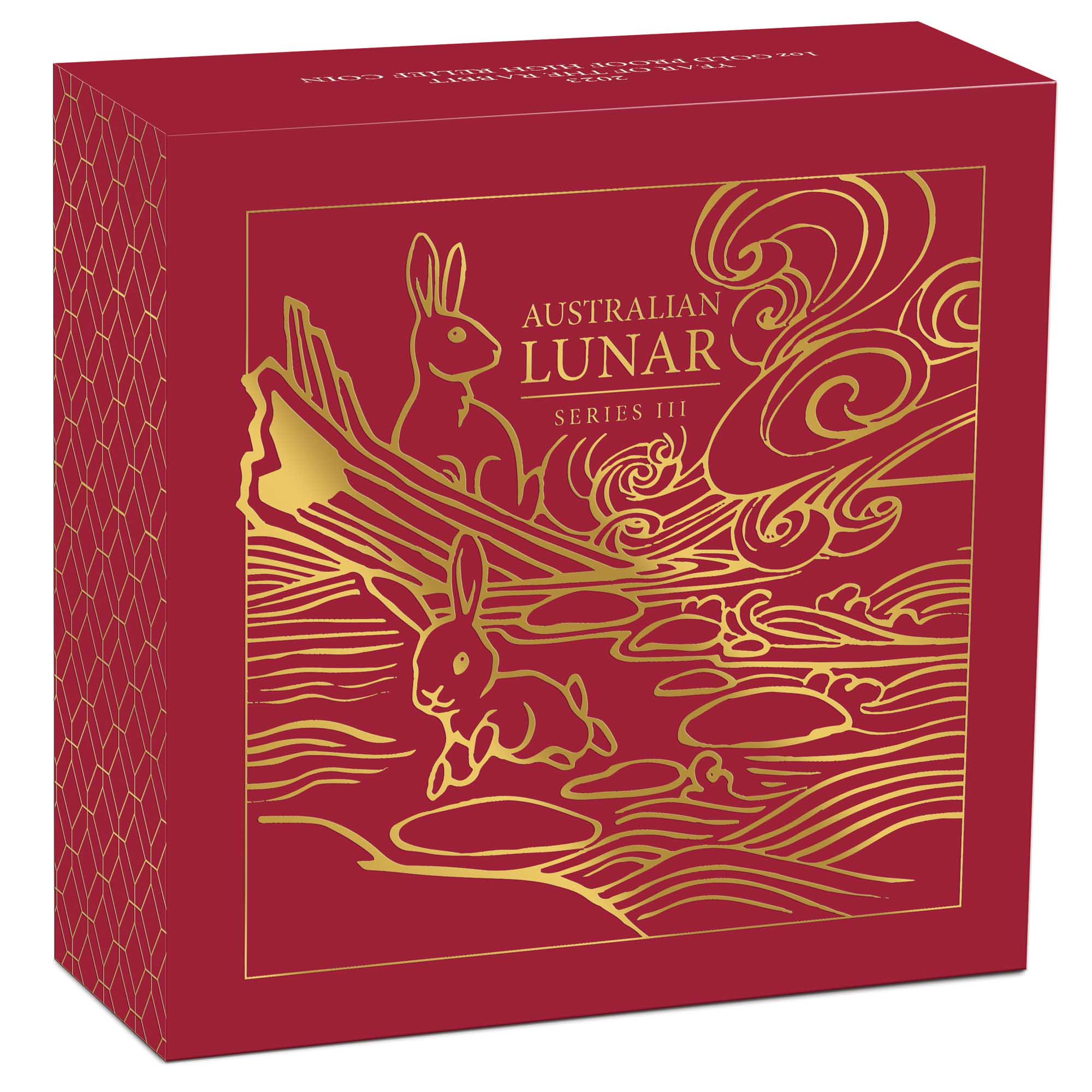 04 2023 Year of the Rabbit 1oz Gold Proof High Relief Coin InShipper HighRes