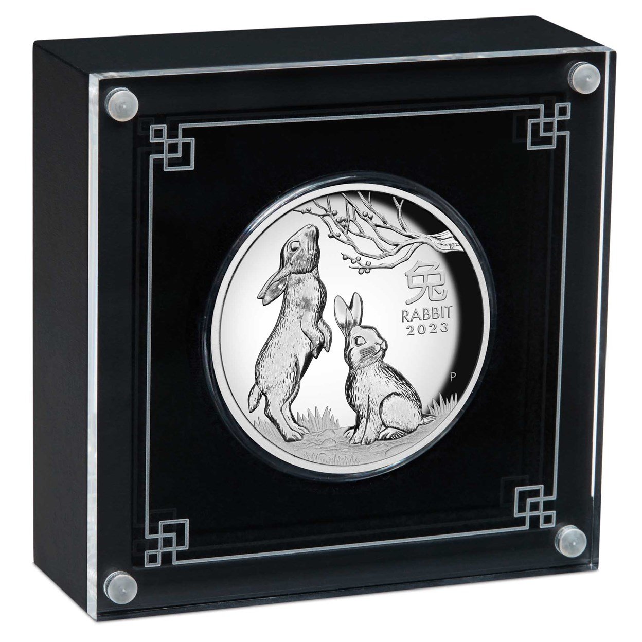 03 2023 Year of the Rabbit 5oz Silver Proof High Relief Coin InCase HighRes