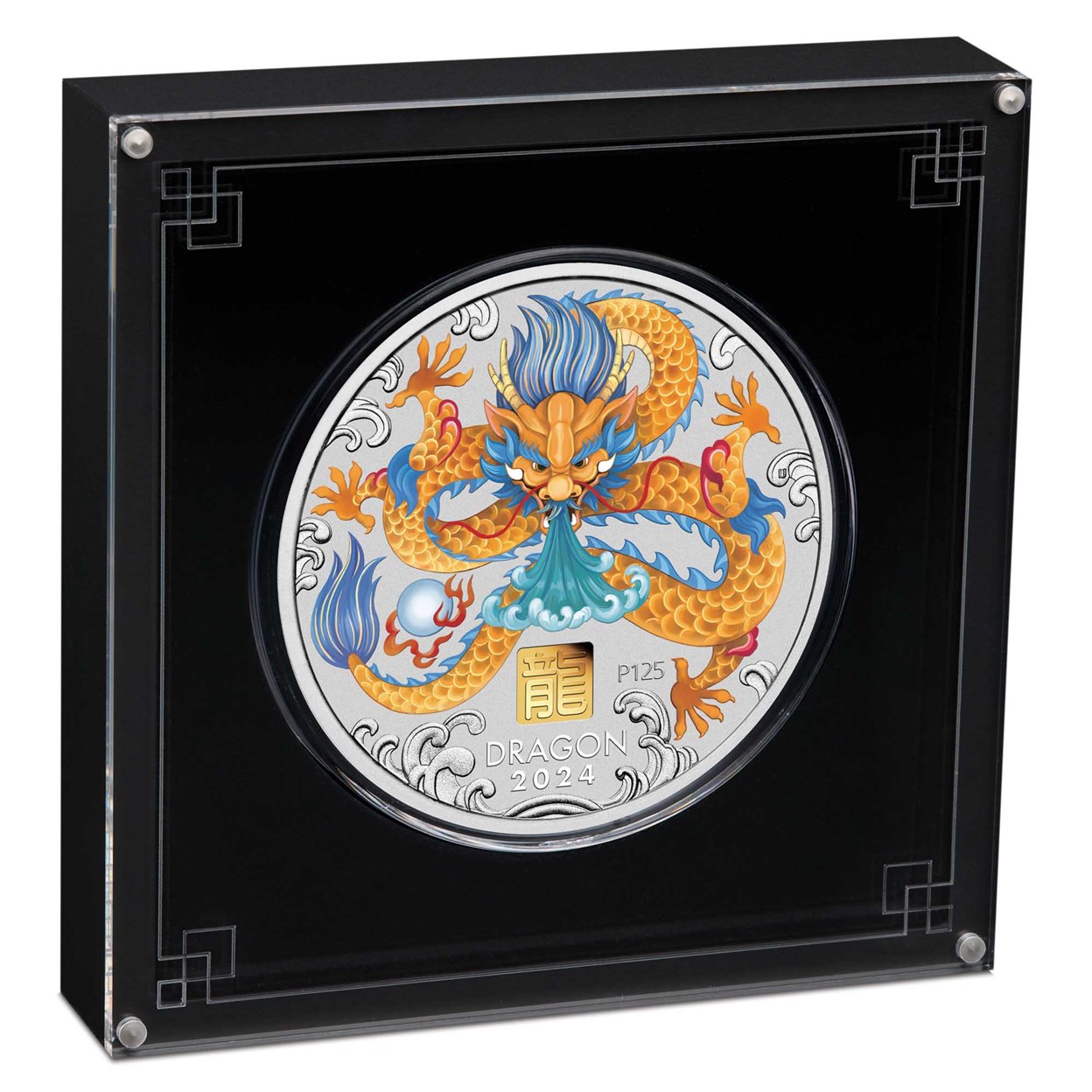 04 2024 Year of the Dragon 1 Kilo Silver Coin With Gold Pr