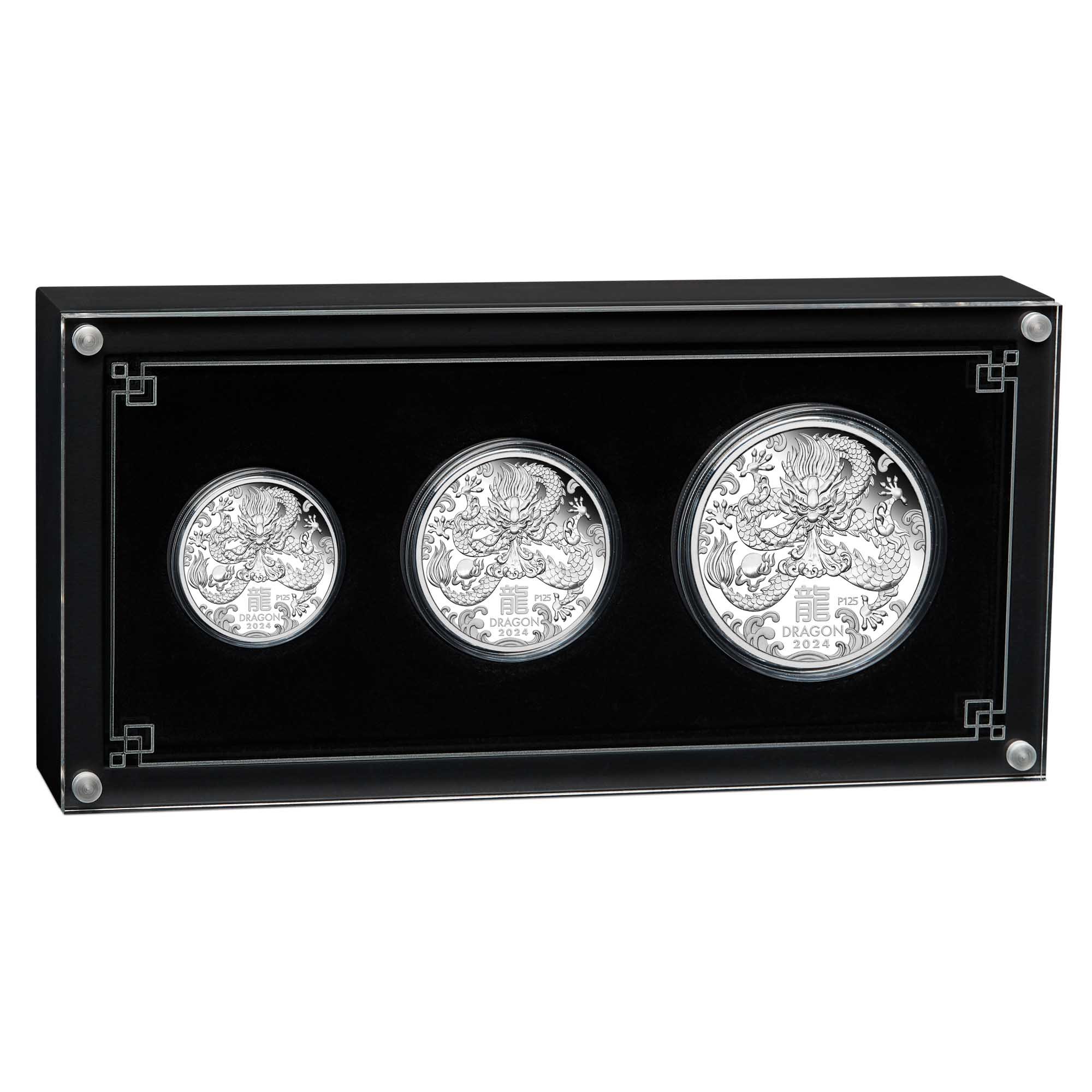 00 2024 Year of the Dragon Silver Proof Three Coin Set InCase HighRes