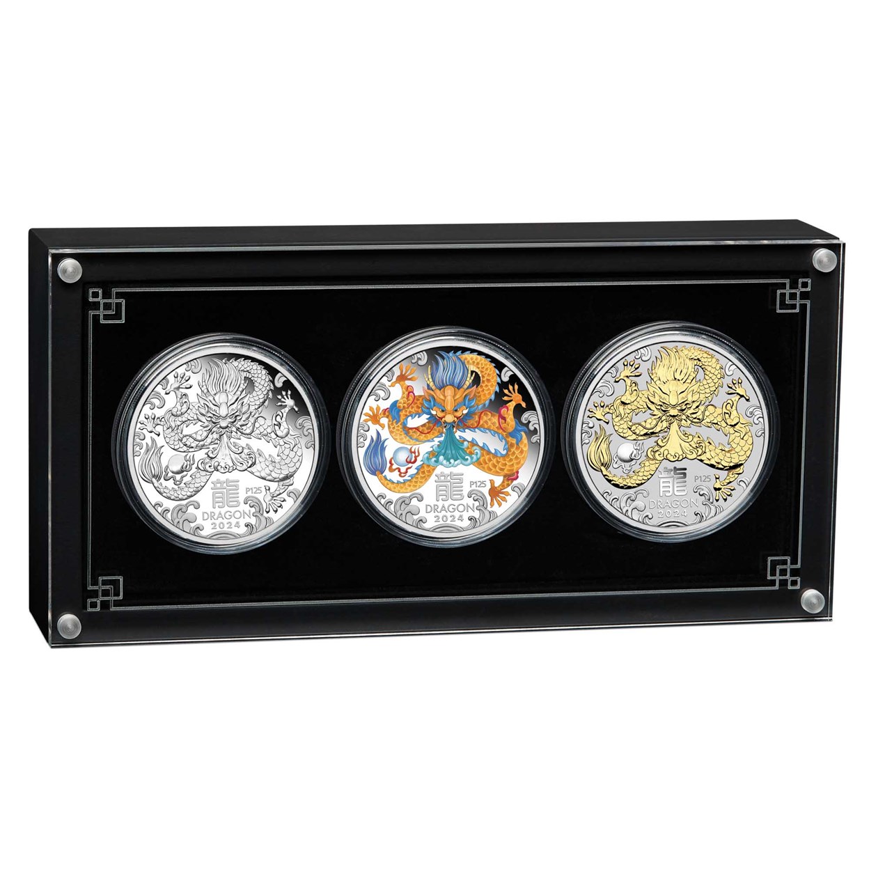 01 2024 Year of the Dragon Silver Trio InCase HighRes