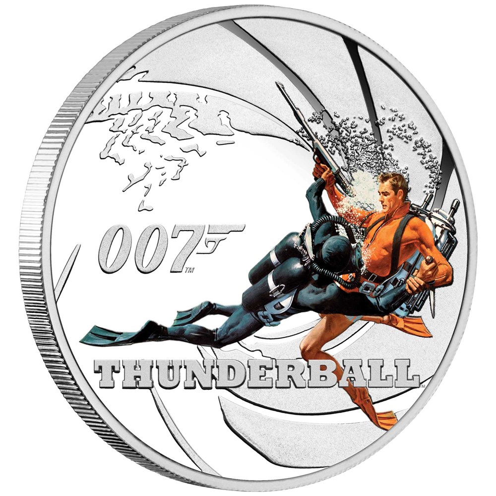 01 james bond thunderball 2021 1 2oz silver proof coloured OnEdge