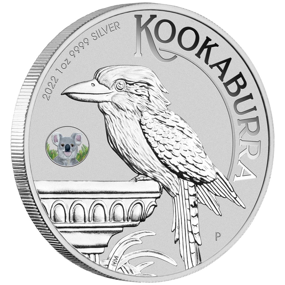 01 2022 BrisbaneCoinShowSpecial AustralianKookaburra 1oz Silver Coin OnEdge HighRes