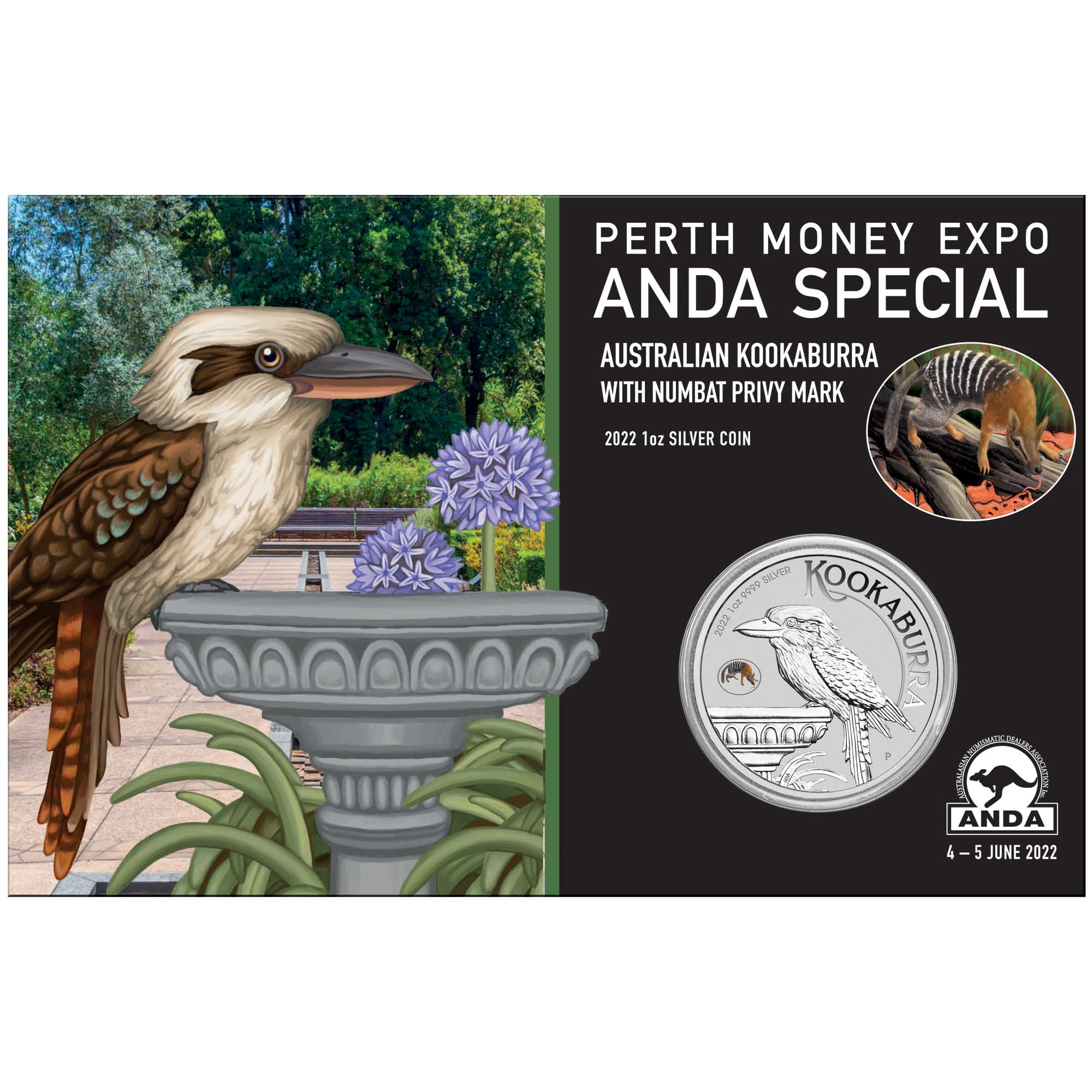 00 2022 PerthCoinShowSpecial AustralianKookaburra 1oz Silver Coin InCard HighRes