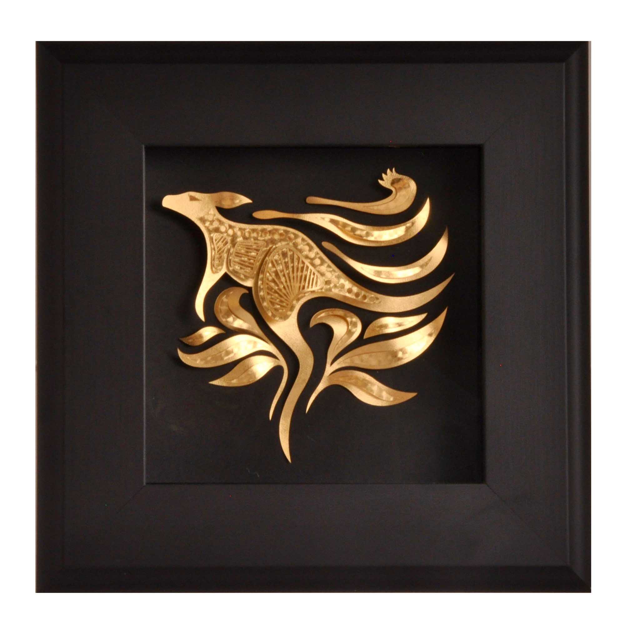 3D Gold Plated Kangaroo Frame
