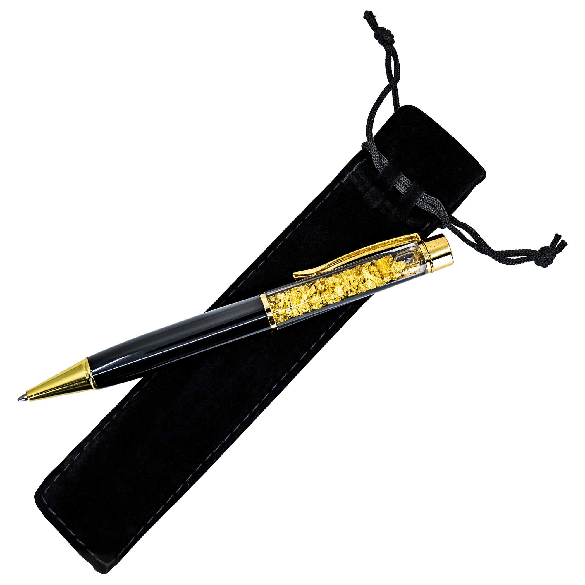 Genuine Gold Leaf Fountain Pen, Luxury Pen with 24K Gold Finish