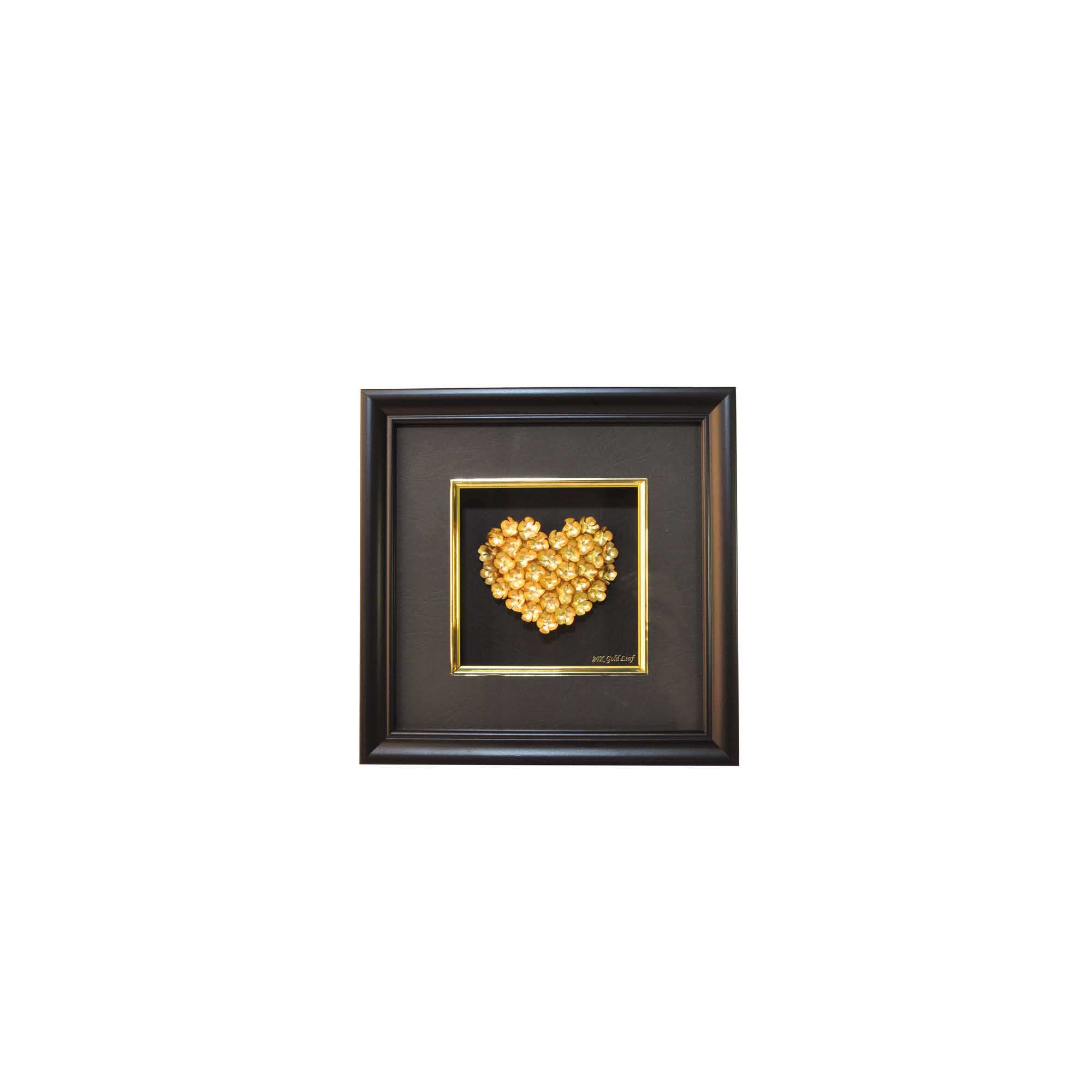 01 3d gold plated heart frame