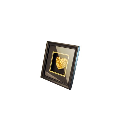 02 3d gold plated heart frame