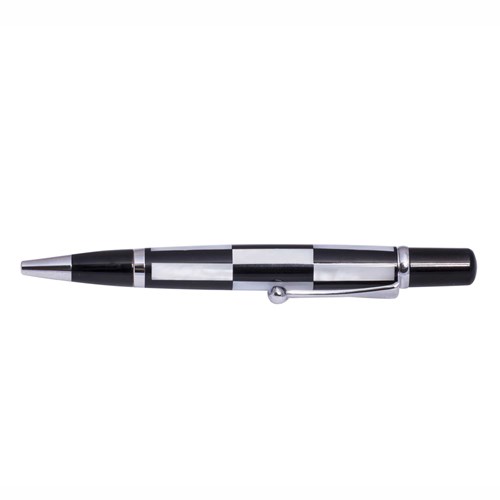 01 Australian Mother of Pearl Black and White Pen