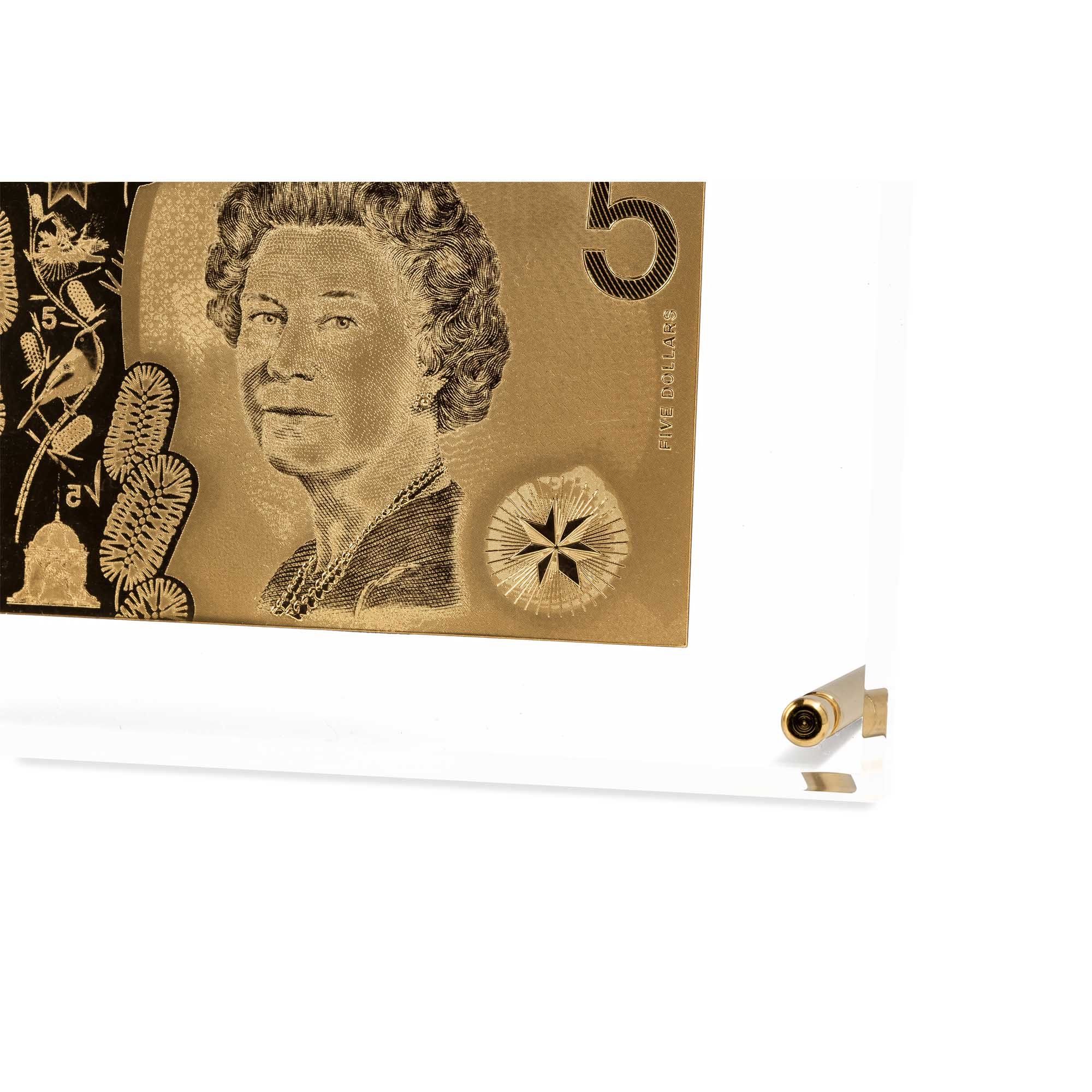 5 Gold Foiled Banknote