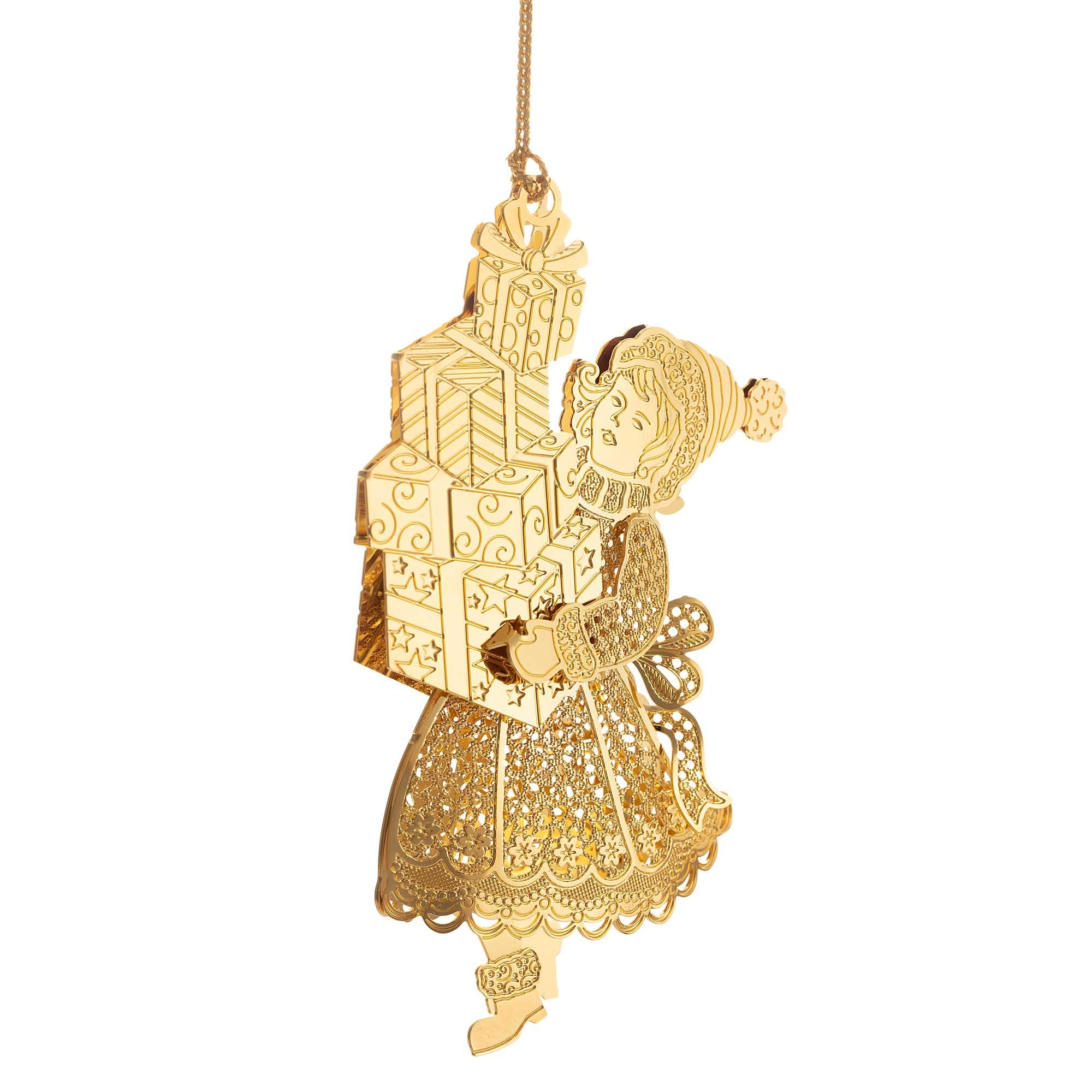 01 Christmas Decoration Girl with Gifts