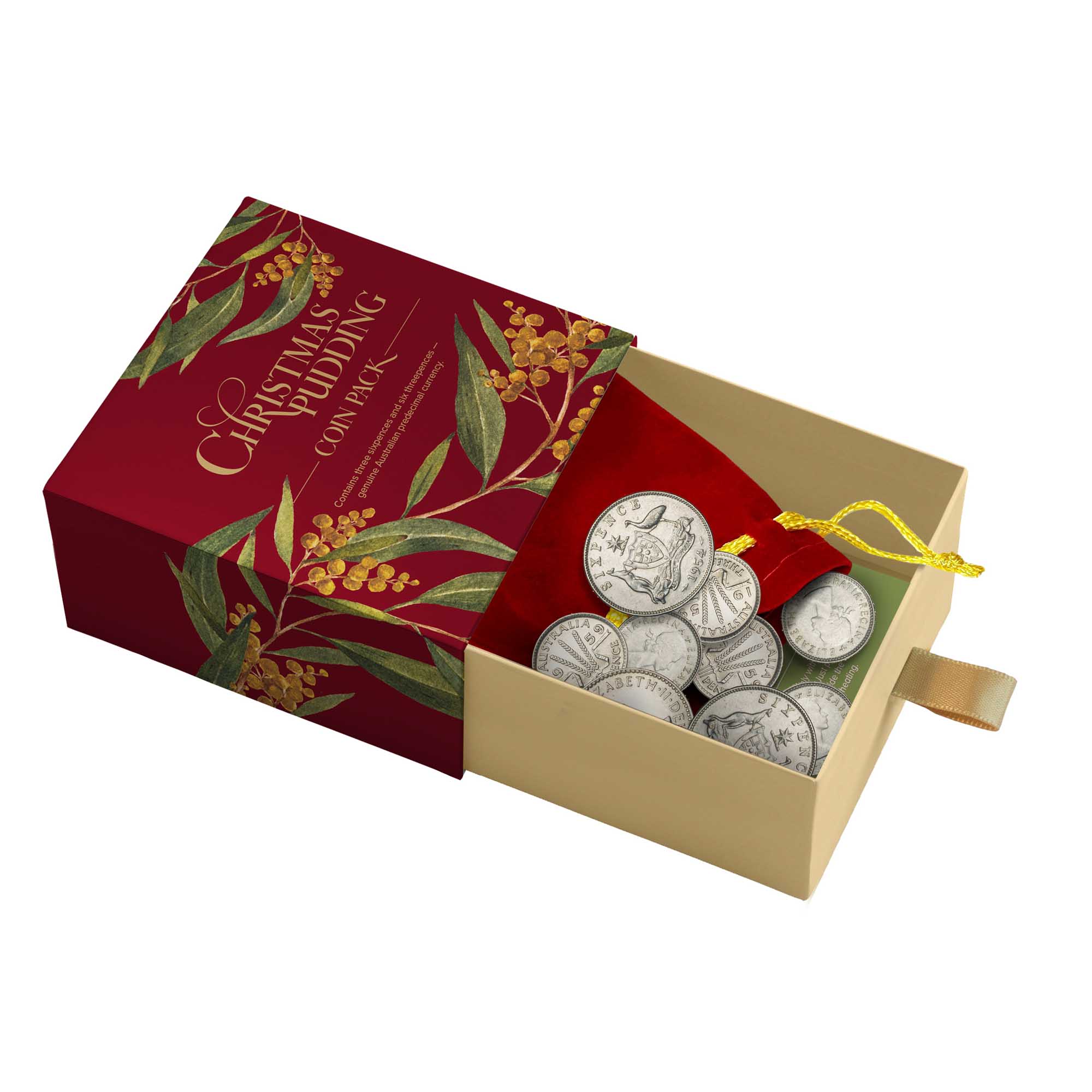 1 24V47AAA Christmas Pudding Coin Pack