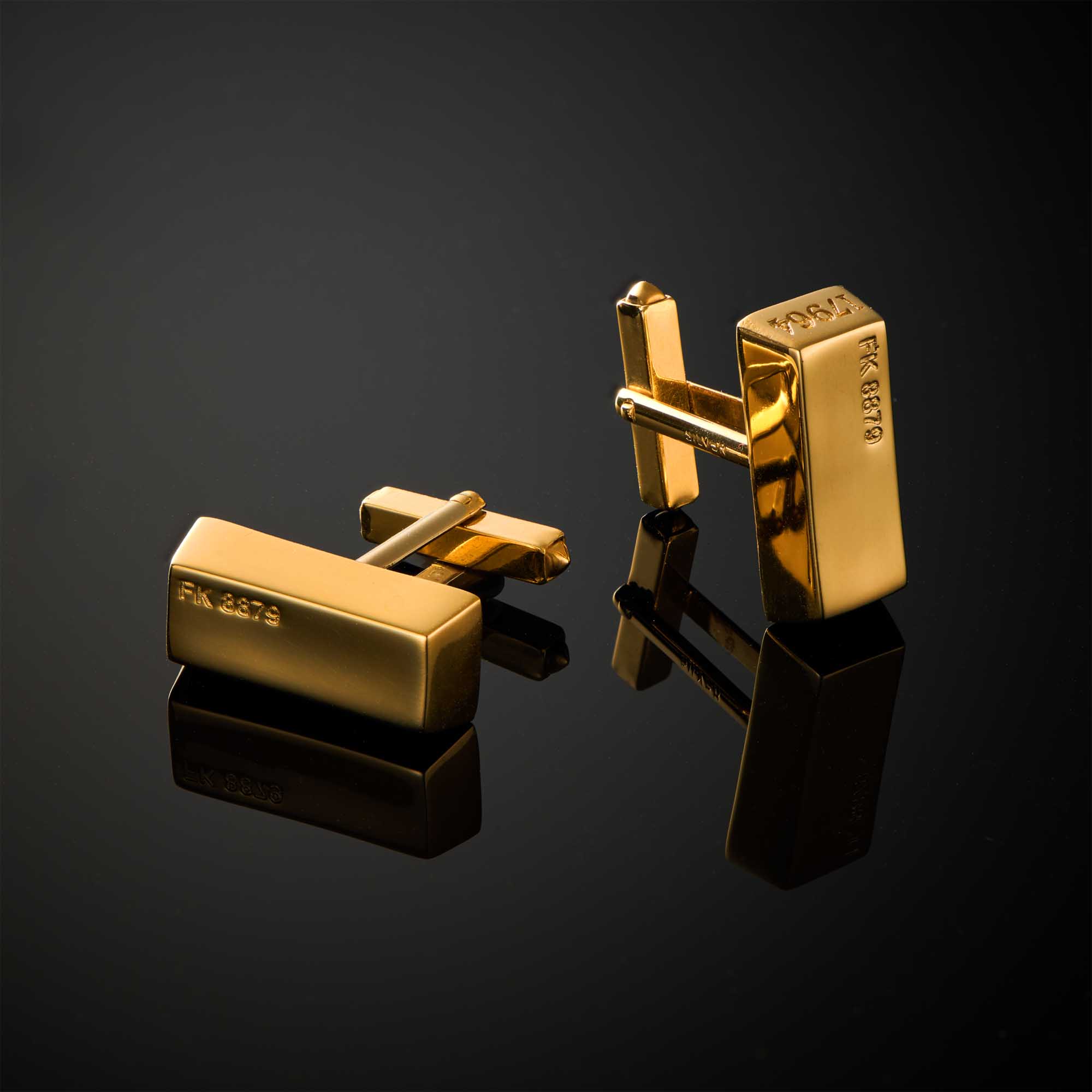 James Bond 18ct Gold Bullion Bar Cufflinks