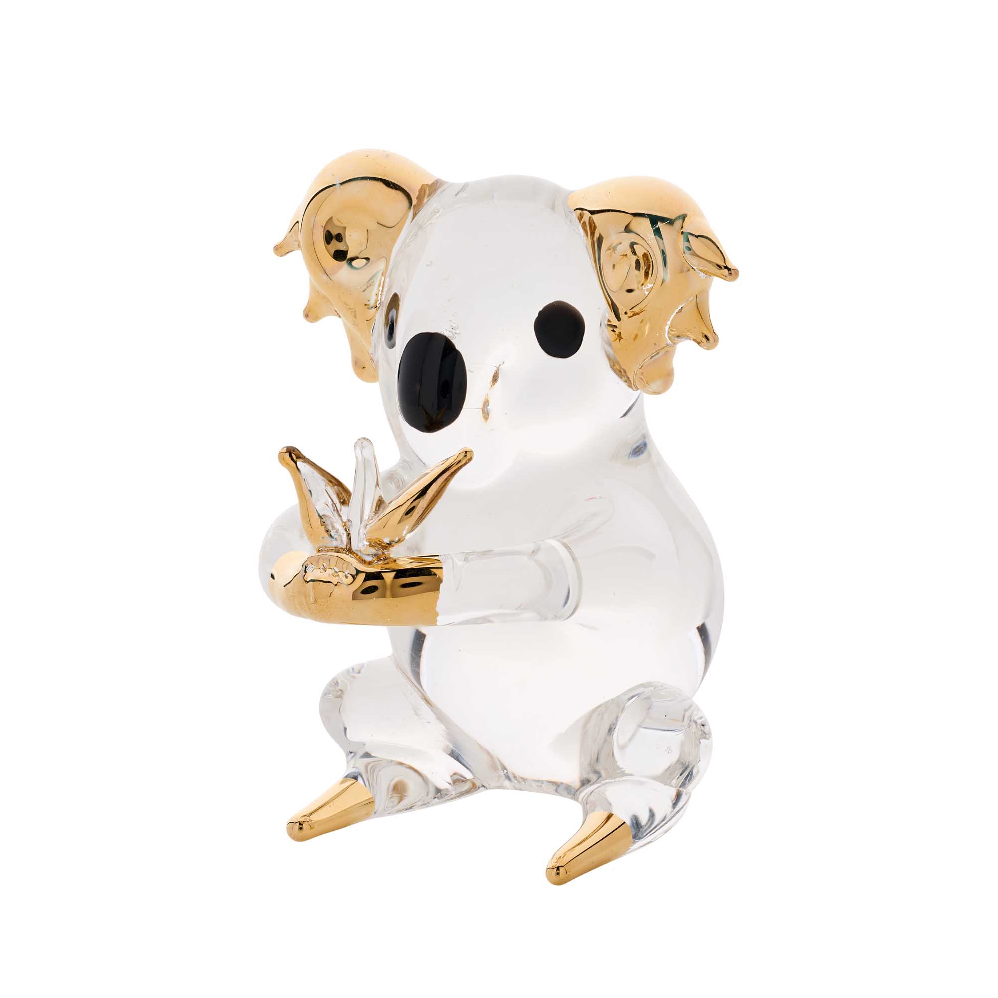 01 GIFT OF GLASS KOALA AND LEAVES