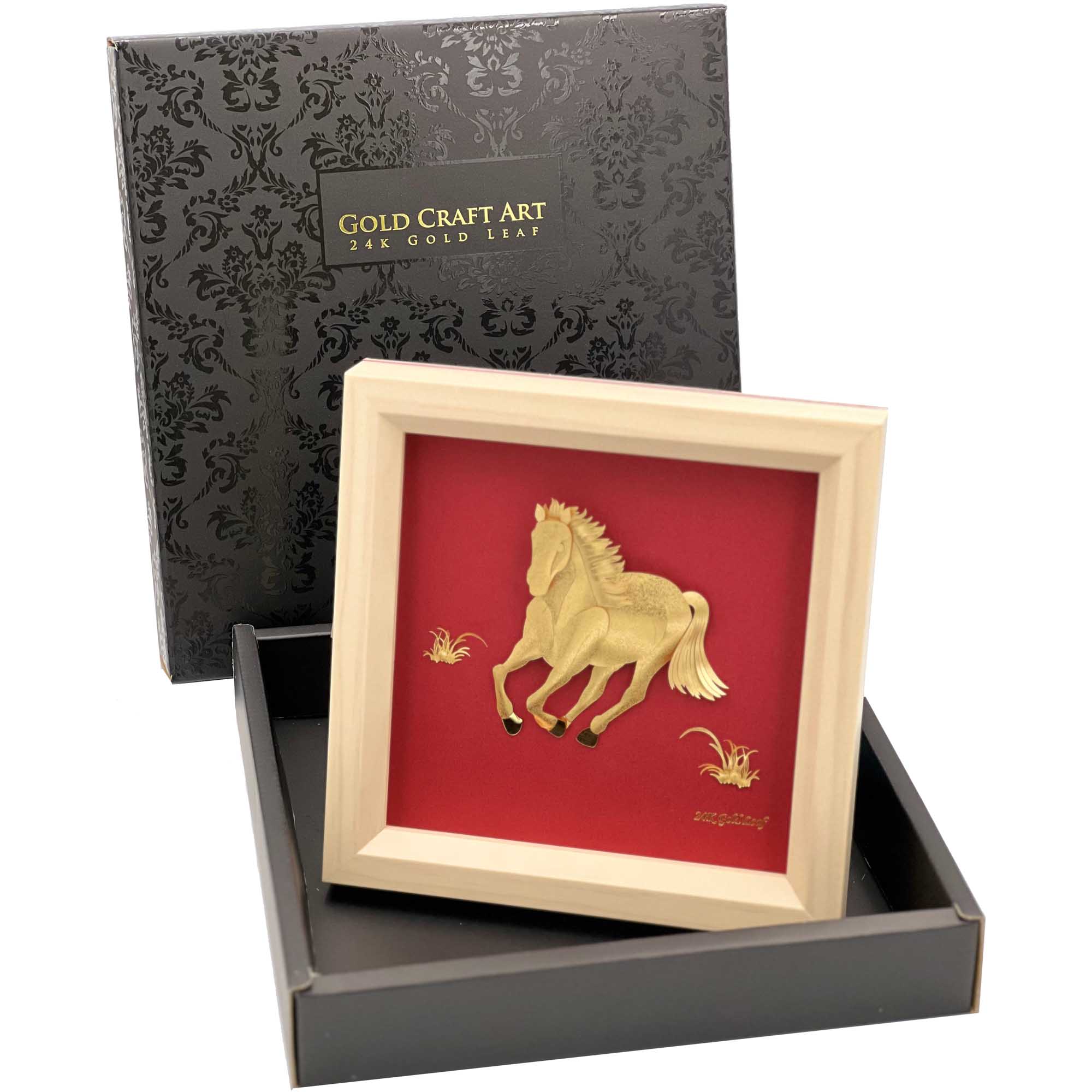 2 SV25FR02 3D Gold Lunar Horse Frame InPackaging