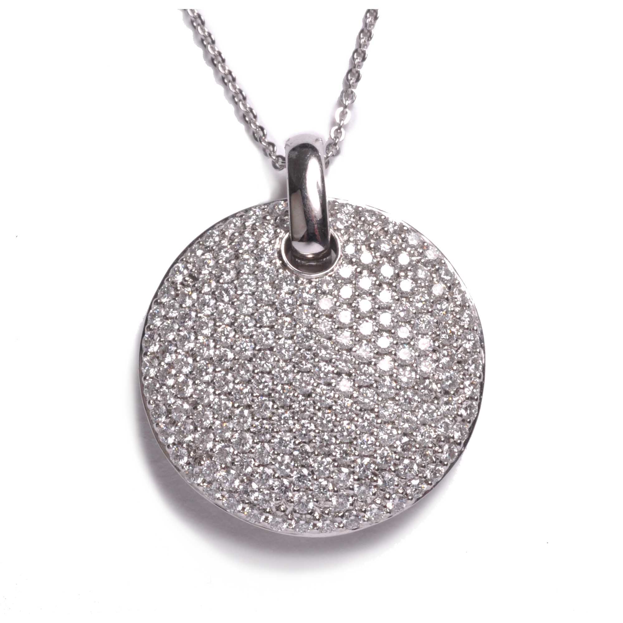 01 round white gold 18ct diamond pendant