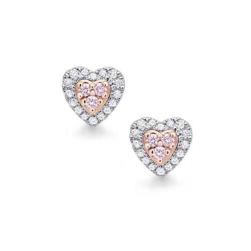 01 blush pink heart shaped earrings