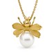 02 allure pearl yellow gold bumble bee pendant