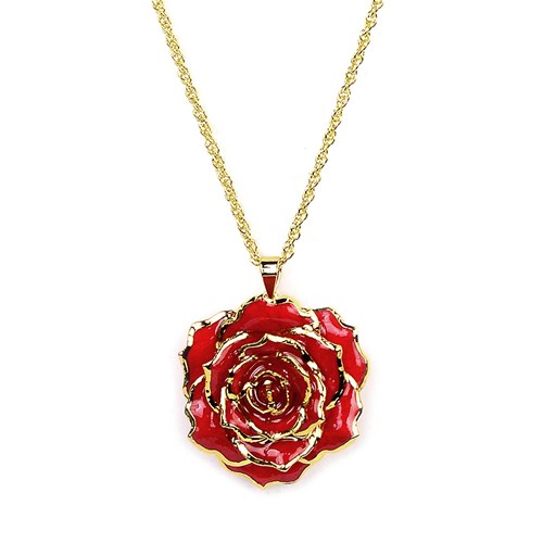 02 red infinity rose pendant