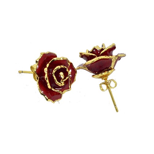 01 red infinity rose studs