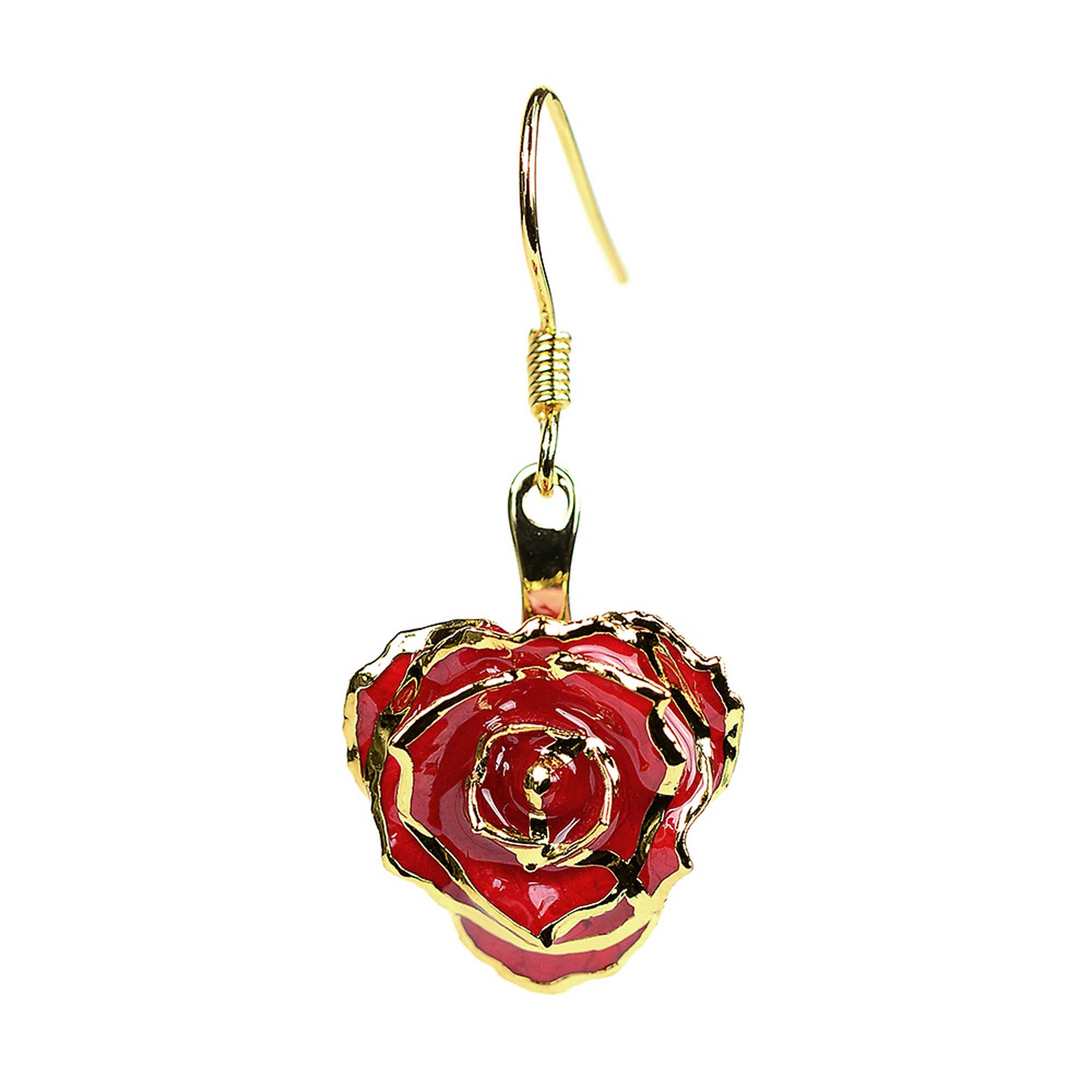 02 red infinity rose drop earrings