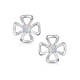 02 opal floral sterling silver stud earrings