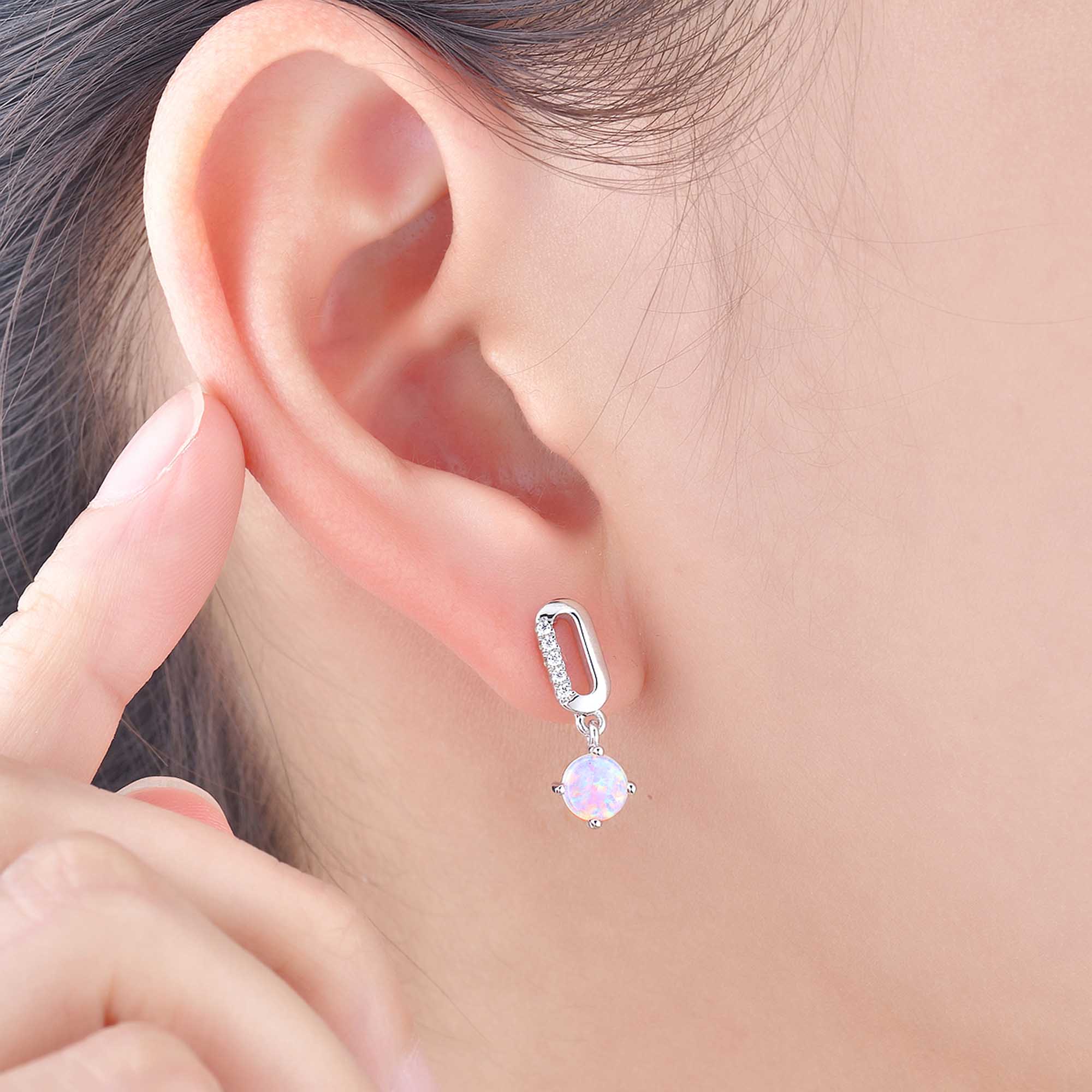 01 opal sterling silver drop earrings