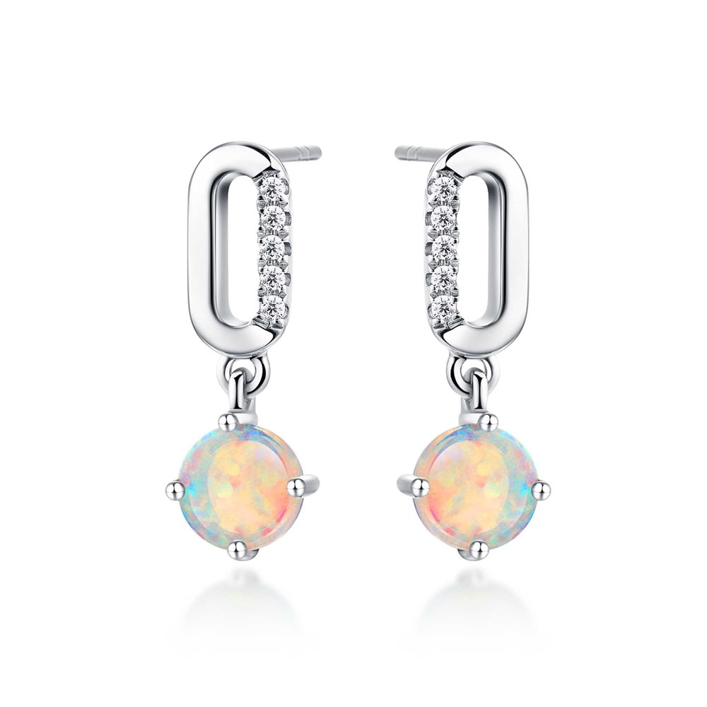 02 opal sterling silver drop earrings