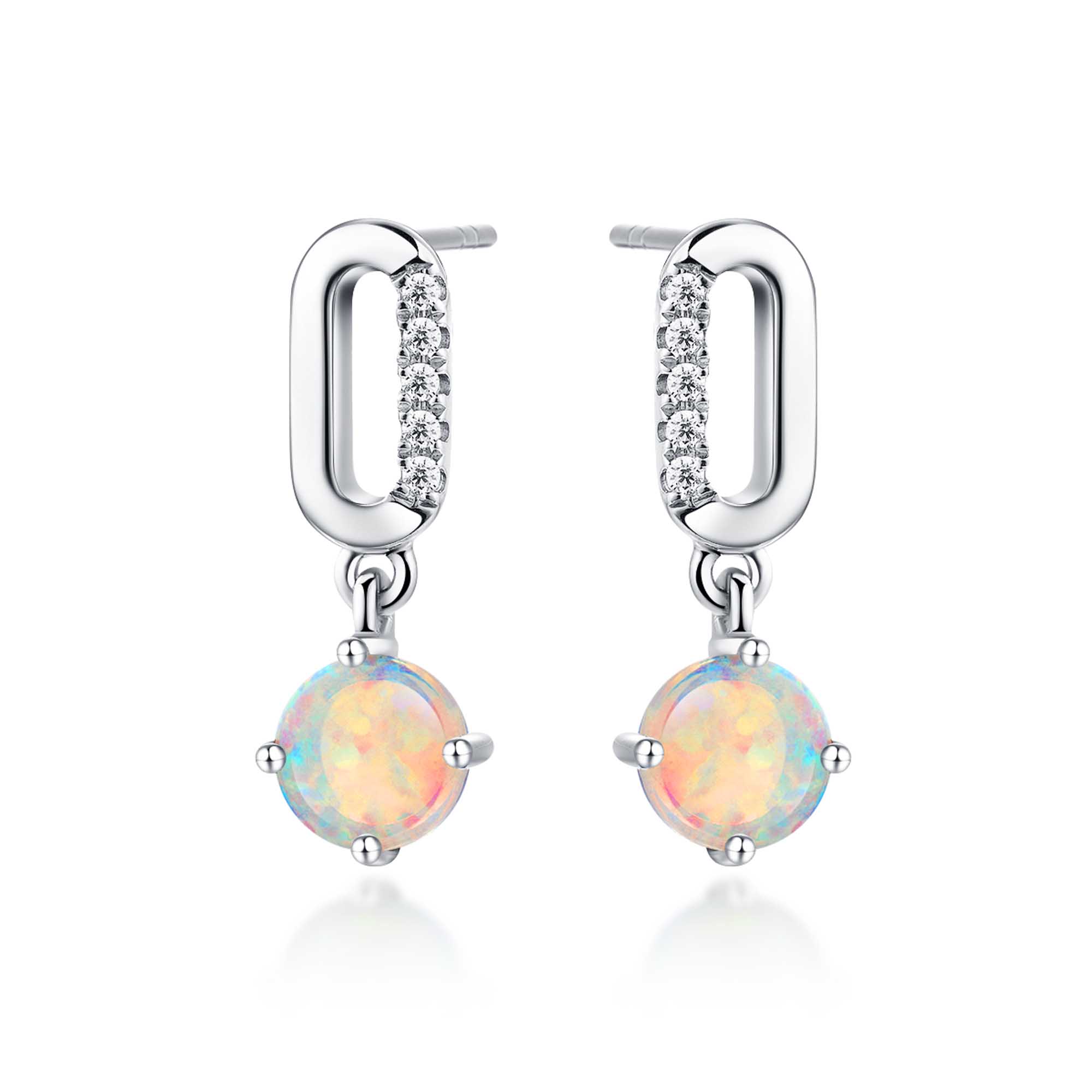 02 opal sterling silver drop earrings