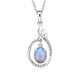 02 oval opal gold plated pendant